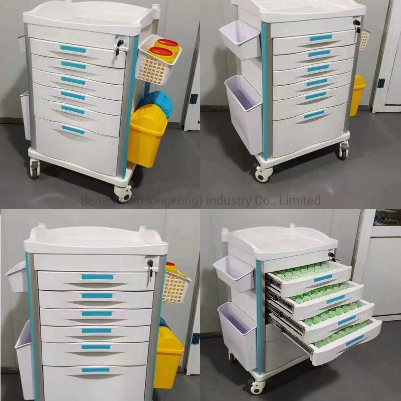 Hospital Equipment ABS Medical Trolly Durg Box Cart Bm-Mt003