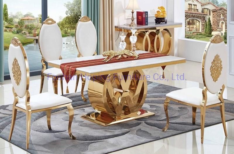 Wholesale Classic Furniture Gold Round Back Metal Sponge Wedding Chair Stainless Steel Dining Chair Modern Outdoor Home Living Dining Room Furniture Chair