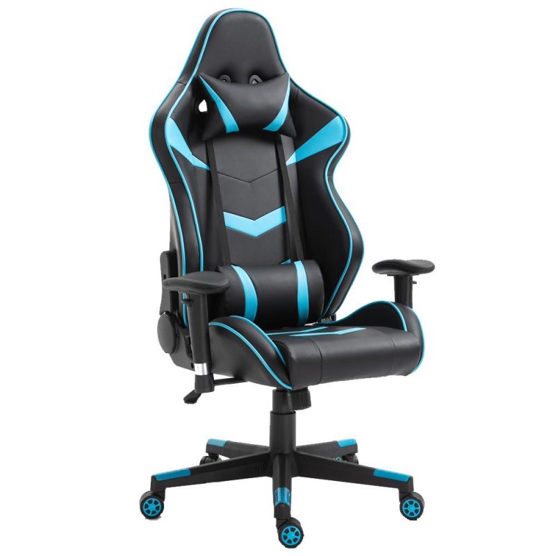 2022 New Leather Blue and Black Handsome Gaming Chair, Boys Favorite Latest Gaming Chair