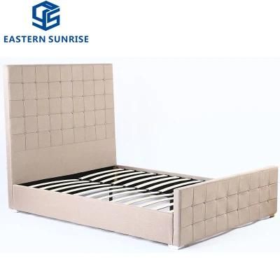 English Luxury Modern King Bed Style Leather Double Bed