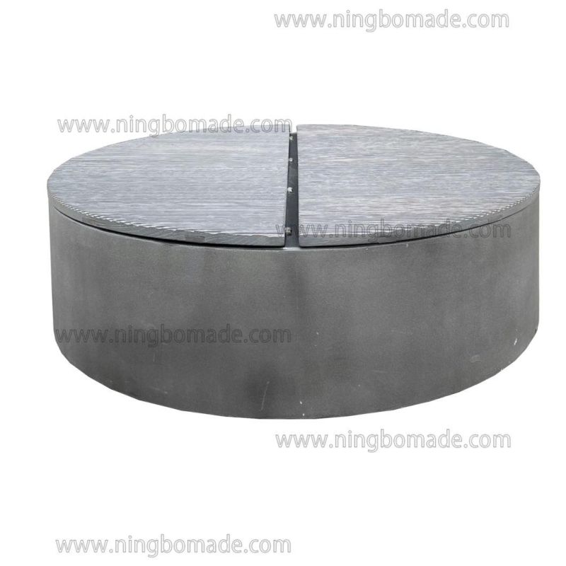 Nordic Retro Vintage Antique Furniture Water Grey Oak Top Grey Concrete Base Coener Table