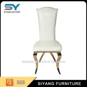 Restaurant Furniture Gold Metal Chair White Dining Chair Ghost Chair
