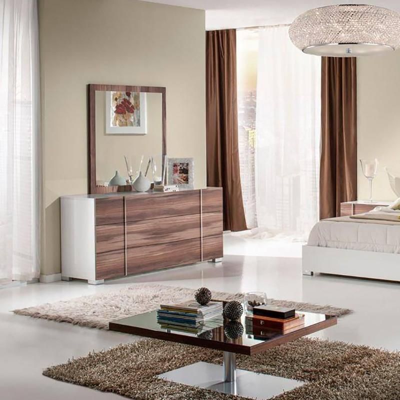 Modern Simple Design Wooden Melamine Home Bedroom Furniture in Full Set