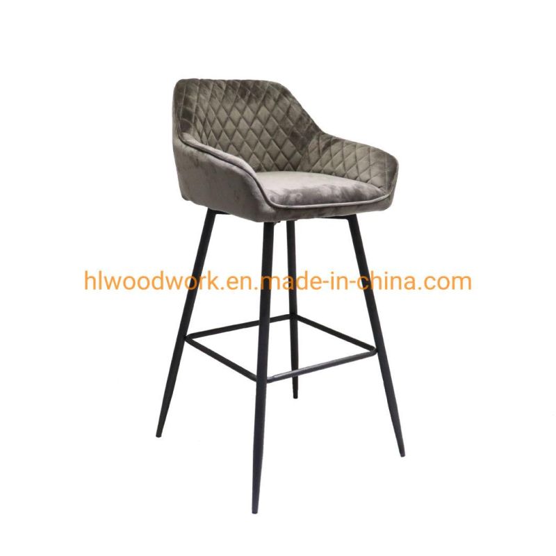 Online Shopping Furniture Sedie American Hight Bar Stools Leather Bar Chair Metal Legs High Bar Stools Chair for Cafe Bar Table Kitchen Barchair Barstool