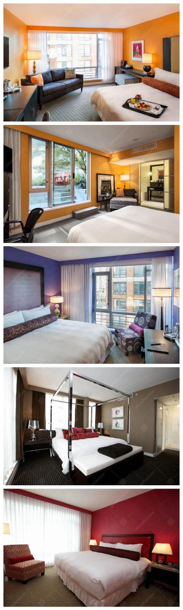 Artistic Luxury Modern Hotel King Size Bedroom Furniture Sets