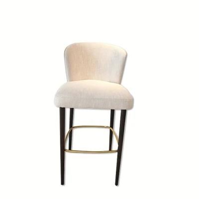 Modern Wood High Leg Bar Stool Bar Chair Half Leather Kitchen Bar Chairs for Bar with Wholesale Price