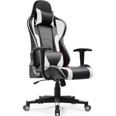 Fixed Armrest Gaming Chair with Headrest and Lumbar Support