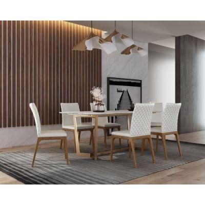 Factory Direct Sell Modern Metal Home Furniture Luxury Dining Table with Restaurant Chairs