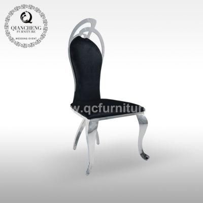 High Back Stainless Steel Modern Dining Chair for Hotel Furniture