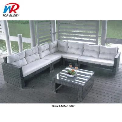 2021 Europe Style Outdoor Furniture Wicker Rattan and Garden Patio Sofa Set
