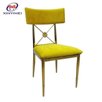 Special Design Comfortable Banquet Gold Stainless Steel Frame Wedding Chair