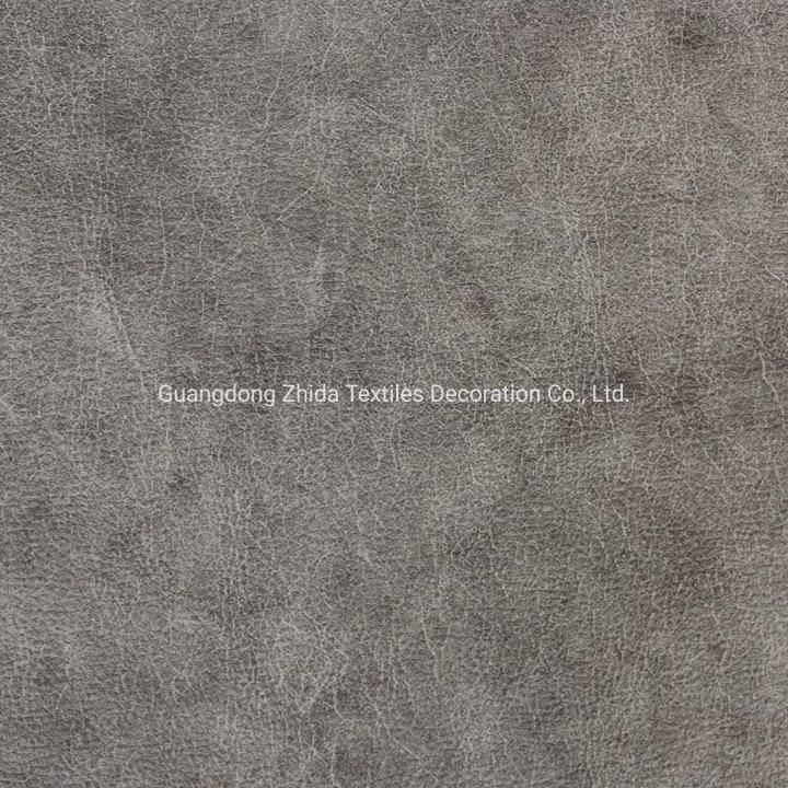 Crown Plaza Antiqued Wear-Resisting Durable Couch Fabric Upholstery Leather