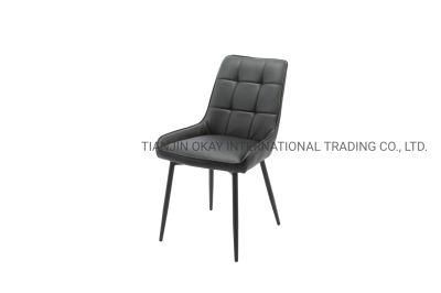 Single Fabric Luxury Dining Room Chair Leather Rice White High Back Modern Dining Chairs