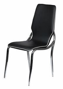 Dining Restaurant Home Modern Chair in PU with Chrome Legs