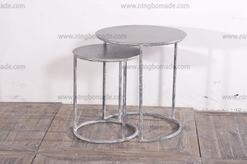 Nordic MID Century Furniture Grey Iron Round Set Table