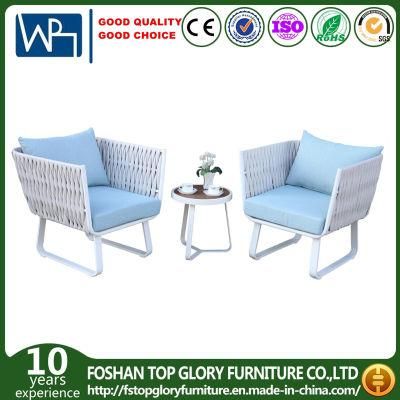 Chinese Modern Garden Powder Coated Aluminum Coffee Chair with Coffee Table