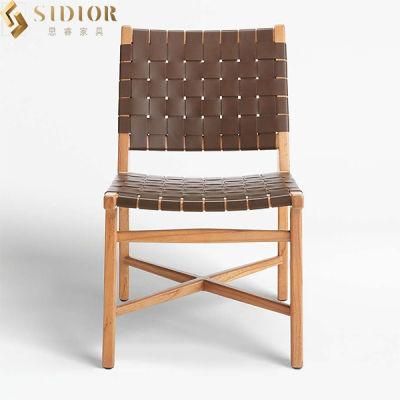 High Quantity Modern Leather Solid Wood Restaurant Home Dining Chair