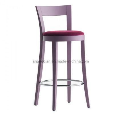 Custom Made Hotel Restaurant Wooden Legs Bar Chair (ST0020)