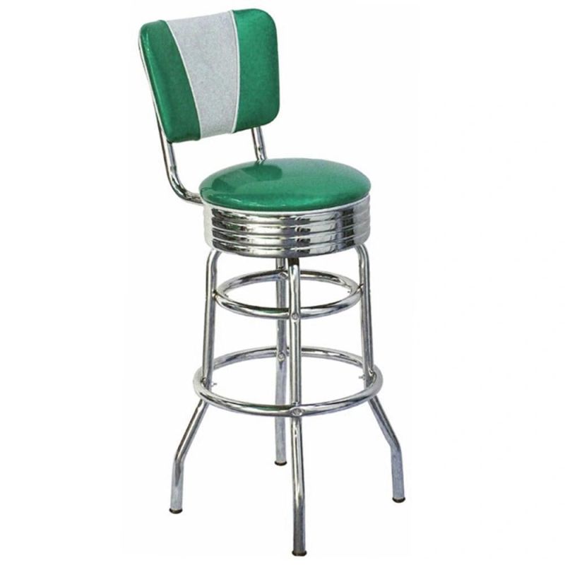 Diner Leather Bar Stool High Chairs Furniture Retro Diner Furniture