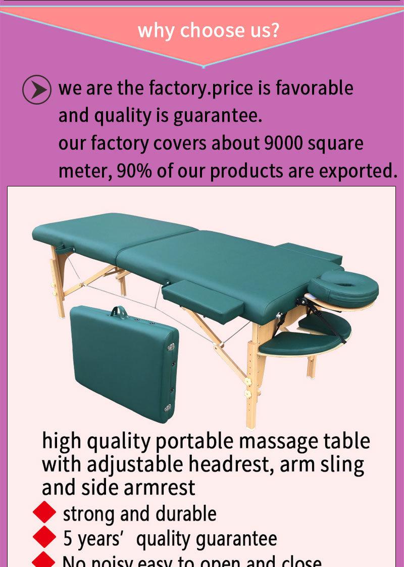 Portable Massage Bed-with Adjustable Headrest Massage Table Massage Couches