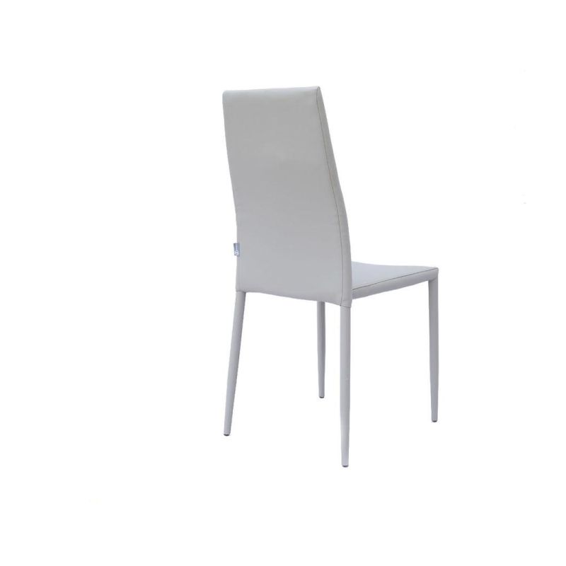 Modern Simple High Quality Office Furniture White PU Leather Dining Chair