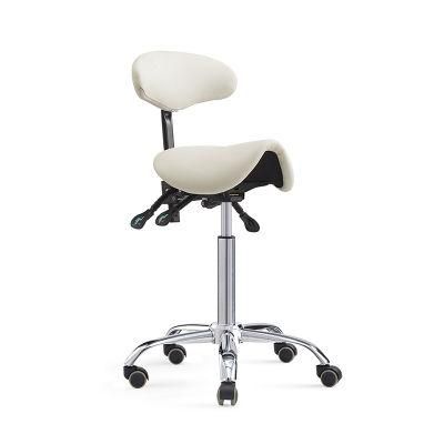 Best Quality Beauty Salon Master Saddle Stool with Back Support