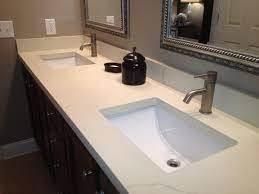 White Solid Surface Resin Full Bullnose Artifical Bathroom Kitchen Quartz Vanity Top