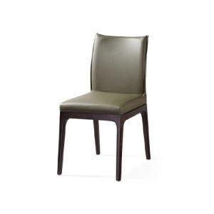 Wholesale Simple Modern Wooden Dining Chair with Synthetic Leather (A-073)