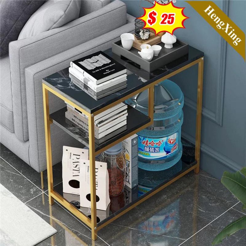 Light Luxury Style Living Room Furniture Wooden Sofa Side End Storage Table