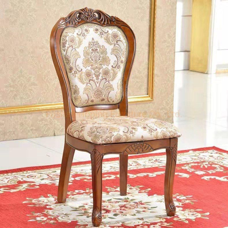 Antique Vintage Oak Solid Wooden Factory Price Upholstery Living Room Indoor Table Chair Furniture for Hotel Restaurant Dining Room Bar Cafe
