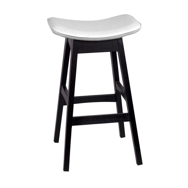 Restaurant Furniture Modern Leather Cafe Wooden Counter Bar Stool