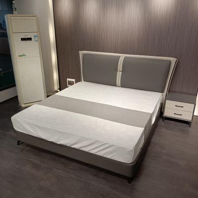 34*33*18 Inch 1.8 M Width Solid Woods Bed Frame with Pocket Sprung Mattresses