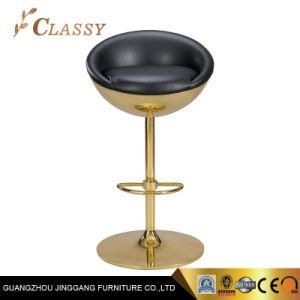 Luxury Leather Bar Chair Counter Stools with Golden Base