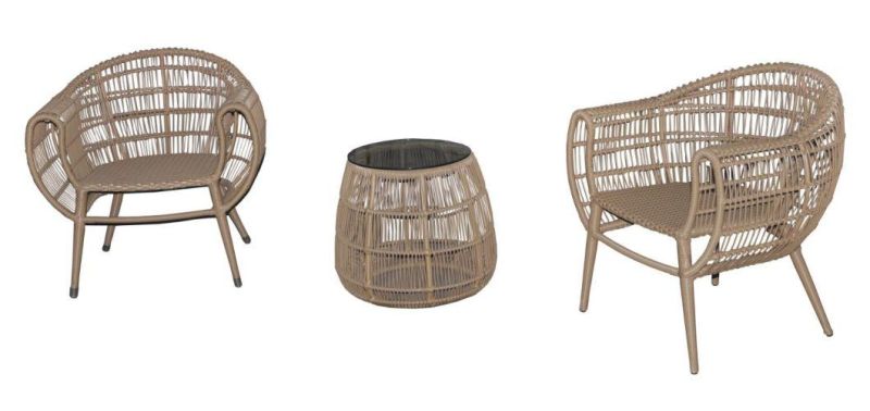 Outdoor Garden Furniture Restaurant Balcony Full Rattan Coffee Table Chair Sets