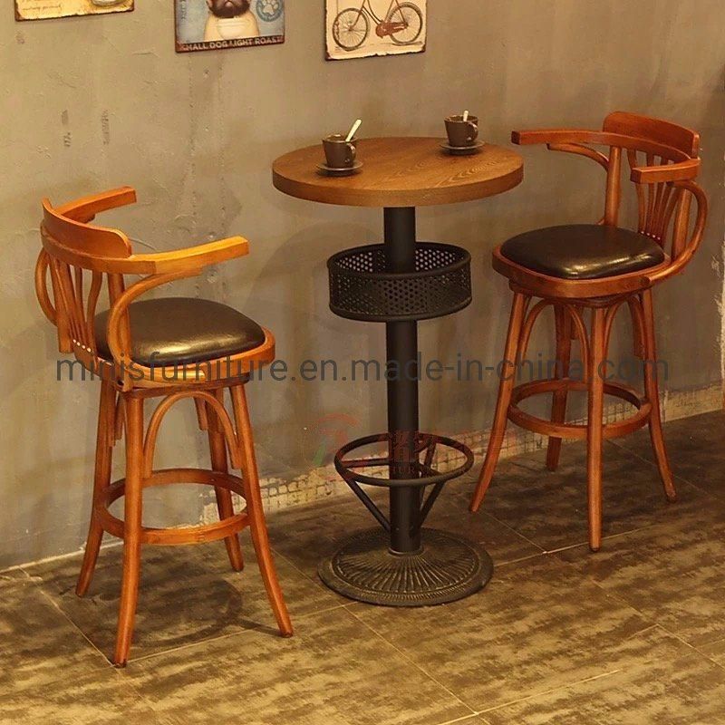 (MN-MBC31) Wooden Furniture High Bar Restaurant Chair with Table