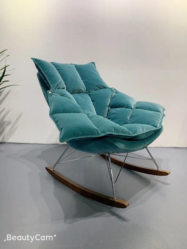 Modern Fabric Upholster Muscle Swing Chair