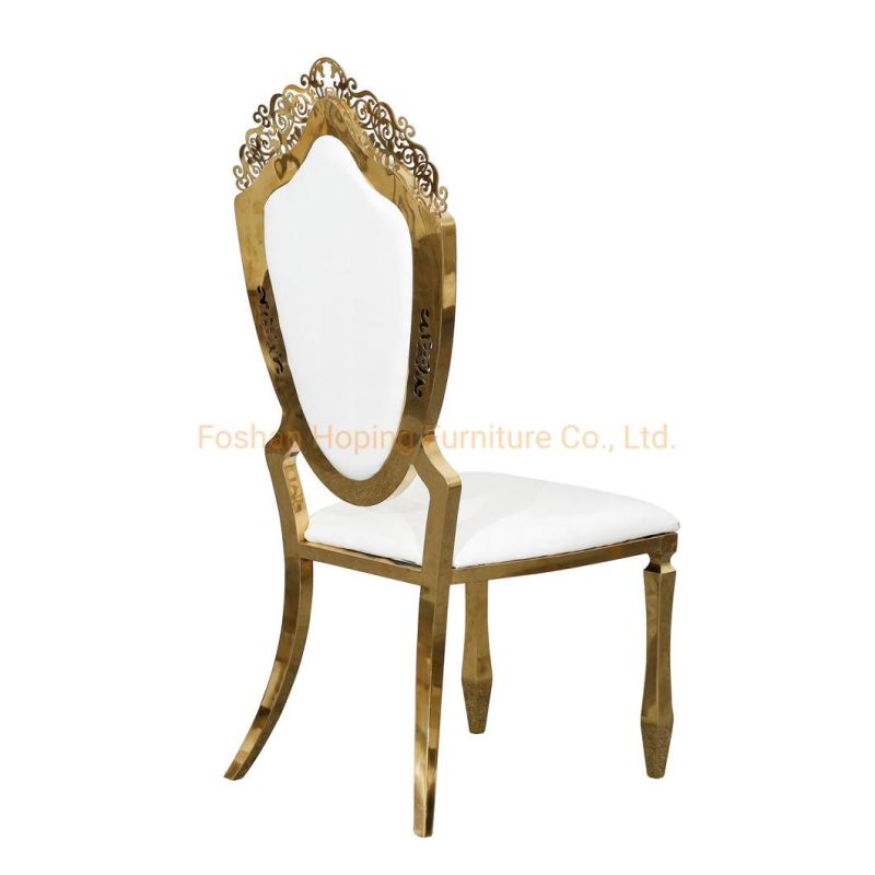 Europe Hotel Luxury Royal Restaurant Dining Table Classic Armrest Wedding Bride and Groom King Throne High Chair Living Room Princess Chair