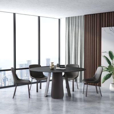 Simple Modern Luxury Hotel Furniture Dining Room Restaurant Chair with Metal Leg