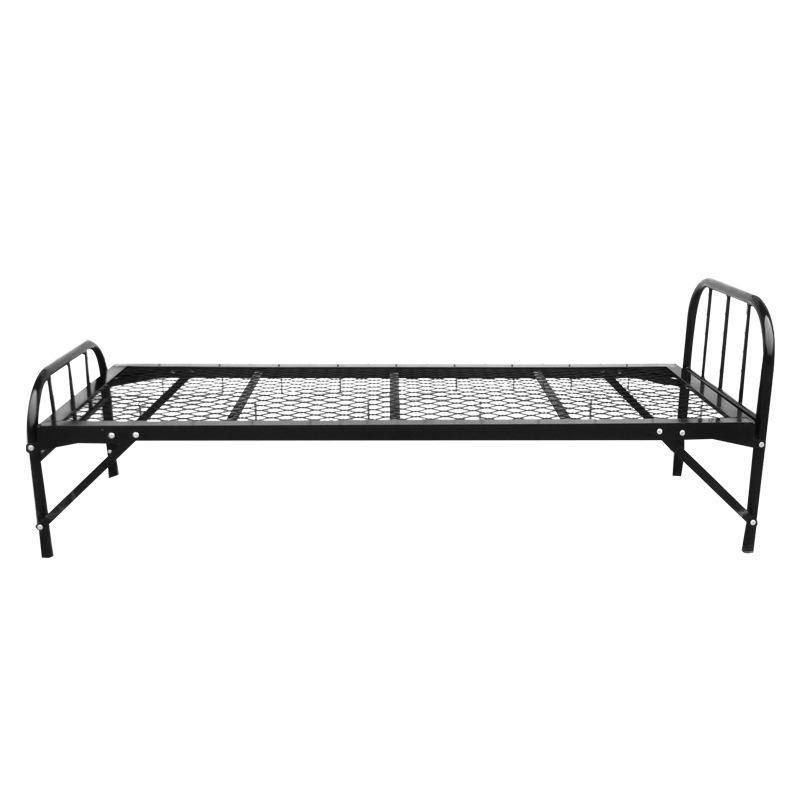 High Quality Single Metal Bed Frame Staff Dormitory Iron Bed Steel Single Beds