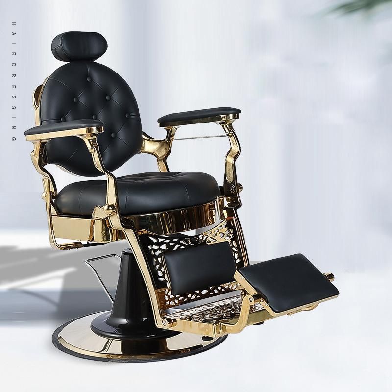 Hl- 9258 2021 Salon Barber Chair for Man or Woman with Stainless Steel Armrest and Aluminum Pedal