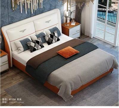 Leather Bed Hotel Bedroom Sets Single Queen King Size Bed Room Furniture Modern Home Frame Wood Beds