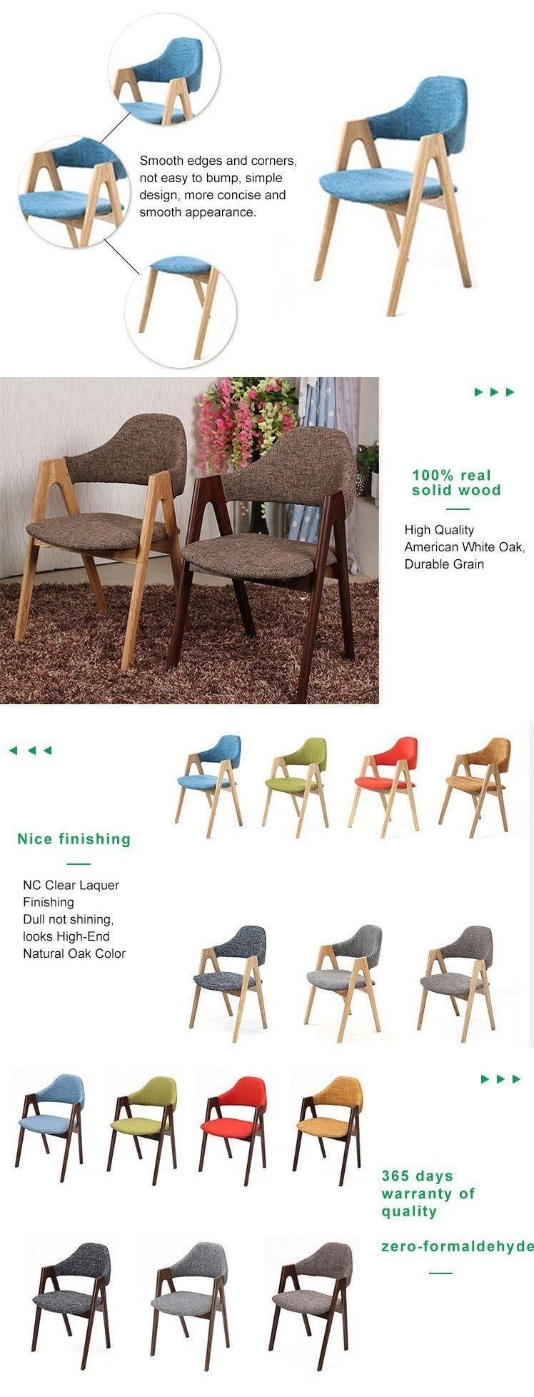 Furniture Modern Furniture Chair Home Furniture Wooden Furniture New Design PU Leather Solid Wood Grace Home Furniture Brown Legs Dining Room Chair with Arm