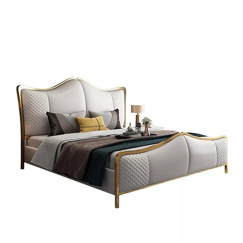 High Grade Modern Double Queen Size Soft Leather Bed