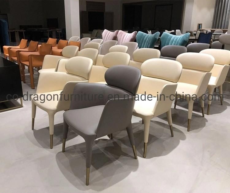 Hot Sale Luxury Dining Furniture Leather Dining Chair with Arm