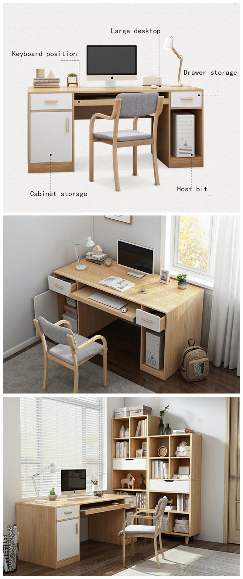 Modern Home Furniture Wooden Metal Legs Office Study Table Laptop Stand Computer Desk